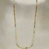 Gargantilla Basica 04.213.0050.20 Oro Laminado, Pulido, Tono Dorado (02 MM Thickness, 20 Inches Length)