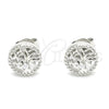 Arete Dormilona 02.369.0034 Plata Rodinada, Diseño de Ãrbol, con Zirconia Cubica Blanca, Pulido, Rodinado