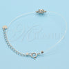 Pulsera Elegante 03.369.0012.07 Plata Rodinada, con Zirconia Cubica Blanca, Pulido, Rodinado (Grosor 01 MM, 7 Pulgadas de Largo)