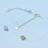Pulsera Elegante 03.369.0012.1.07 Plata Rodinada, con Zirconia Cubica Blanca, Pulido, Tono Dorado (Grosor 01 MM, 7 Pulgadas de Largo)