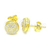 Arete Dormilona 02.369.0021.2 Plata Rodinada, con Micro Pave Blanca, Pulido, Tono Dorado