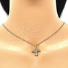 Juego de Arete y Dije de Adulto 10.342.0012.1 Oro Laminado, con Multicolor Zirconia Cubica, Pulido, Tono Dorado
