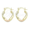 Argolla Pequeña 02.170.0158.1.15 Oro Laminado, Diamantado, Tres Tonos