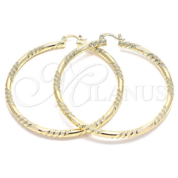 Argolla Extra Grande 02.170.0228.70 Oro Laminado, Diamantado, Tono Dorado