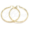 Argolla Extra Grande 02.170.0228.70 Oro Laminado, Diamantado, Tono Dorado