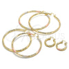 Argolla Extra Grande 02.170.0228.70 Oro Laminado, Diamantado, Tono Dorado