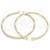 Argolla Extra Grande 02.170.0228.2.80 Oro Laminado, Diamantado, Tres Tonos