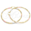 Argolla Extra Grande 02.170.0228.2.80 Oro Laminado, Diamantado, Tres Tonos