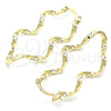 Argolla Pequeña 02.170.0302.20 Oro Laminado, Diseño de Torcido, Pulido, Tono Dorado