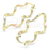 Argolla Pequeña 02.170.0302.1.20 Oro Laminado, Diseño de Torcido, Pulido, Tres Tonos