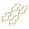 Argolla Pequeña 02.170.0302.1.20 Oro Laminado, Diseño de Torcido, Pulido, Tres Tonos
