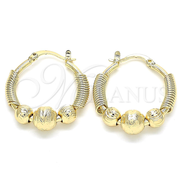 Argolla Pequeña 02.170.0305.25 Oro Laminado, Diamantado, Tono Dorado