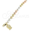 Rosario de Pulsera 03.351.0083.08 Oro Laminado, Diseño de Búho, Pulido, Tres Tonos