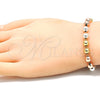 Rosario de Pulsera 03.351.0084.08 Oro Laminado, Pulido, Tres Tonos