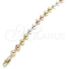 Rosario de Pulsera 03.351.0084.08 Oro Laminado, Pulido, Tres Tonos