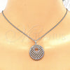 Juego de Arete y Dije de Adulto 10.233.0037.6 Rodio Laminado, con Zirconia Cubica Rubi y Blanca, Pulido, Rodinado
