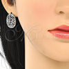 Juego de Arete y Dije de Adulto 10.233.0038.4 Rodio Laminado, con Zirconia Cubica Multicolor, Pulido, Rodinado