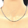 Gargantilla Basica 04.65.0204.24 Oro Laminado, Diseño de Mariner, Pulido, Tres Tonos (03 MM Thickness, 24 Inches Length)