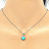 Juego de Arete y Dije de Adulto 10.63.0591 Plata Rodinada, Diseño de Bola, Pulido, Rodinado