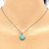 Juego de Arete y Dije de Adulto 10.63.0592 Plata Rodinada, Diseño de Bola, Pulido, Rodinado