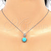 Juego de Arete y Dije de Adulto 10.63.0594.1 Plata Rodinada, Diseño de Bola, con Zirconia Cubica Blanca, Pulido, Rodinado