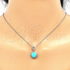 Juego de Arete y Dije de Adulto 10.63.0596.1 Plata Rodinada, Diseño de Bola, Pulido, Rodinado