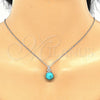 Juego de Arete y Dije de Adulto 10.63.0601.1 Plata Rodinada, Diseño de Corona y Bola, con Zirconia Cubica Blanca, Pulido, Rodinado