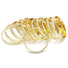 Docena de Aros 03.08.0142.01 Chapa de Oro, Diamantado, Tono Dorado (04 MM Thickness, One size fits all)