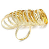 Docena de Aros 03.08.0142.01 Chapa de Oro, Diamantado, Tono Dorado (04 MM Thickness, One size fits all)