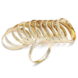Docena de Aros 03.08.0142.02 Chapa de Oro, Diamantado, Tono Dorado (04 MM Thickness, One size fits all)