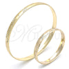 Docena de Aros 03.08.0142.02 Chapa de Oro, Diamantado, Tono Dorado (Grosor 04 MM, Talla Unica)