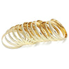 Docena de Aros 03.08.0142.03 Chapa de Oro, Diamantado, Tono Dorado (04 MM Thickness, One size fits all)