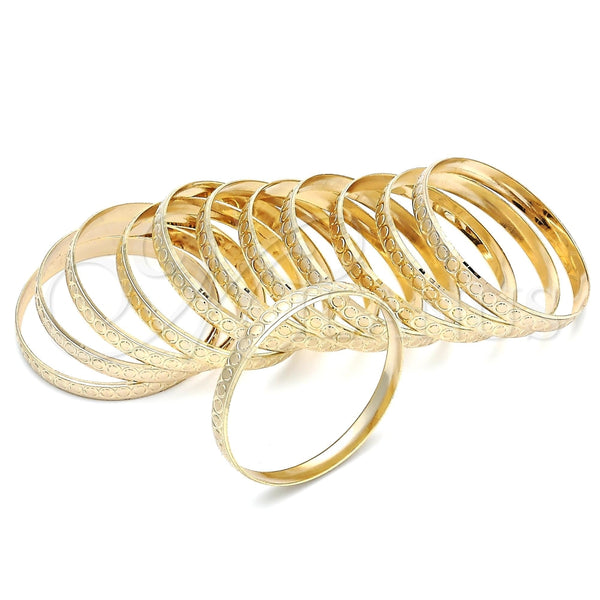 Docena de Aros 03.08.0142.03 Chapa de Oro, Diamantado, Tono Dorado (04 MM Thickness, One size fits all)