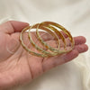 Docena de Aros 03.08.0142.04 Chapa de Oro, Diamantado, Tono Dorado (Grosor 04 MM, Talla Unica)