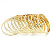 Docena de Aros 03.08.0142.04 Chapa de Oro, Diamantado, Tono Dorado (Grosor 04 MM, Talla Unica)