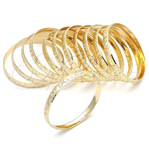Docena de Aros 03.08.0142.04 Chapa de Oro, Diamantado, Tono Dorado (Grosor 04 MM, Talla Unica)