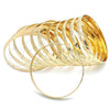 Docena de Aros 03.08.0142.05 Chapa de Oro, Diamantado, Tono Dorado (Grosor 04 MM, Talla Unica)