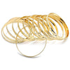 Docena de Aros 03.08.0142.06 Chapa de Oro, Diamantado, Tono Dorado (Grosor 04 MM, Talla Unica)