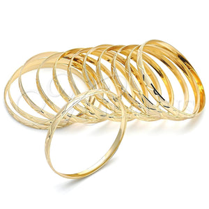 Docena de Aros 03.08.0142.06 Chapa de Oro, Diamantado, Tono Dorado (04 MM Thickness, One size fits all)