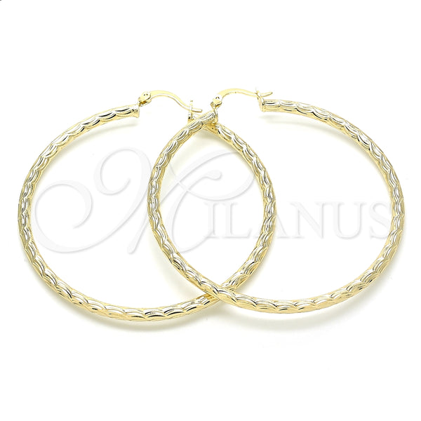 Argolla Grande 02.213.0151.60 Oro Laminado, Diamantado, Tono Dorado