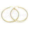Argolla Grande 02.213.0151.60 Oro Laminado, Diamantado, Tono Dorado