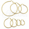 Argolla Grande 02.213.0151.60 Oro Laminado, Diamantado, Tono Dorado