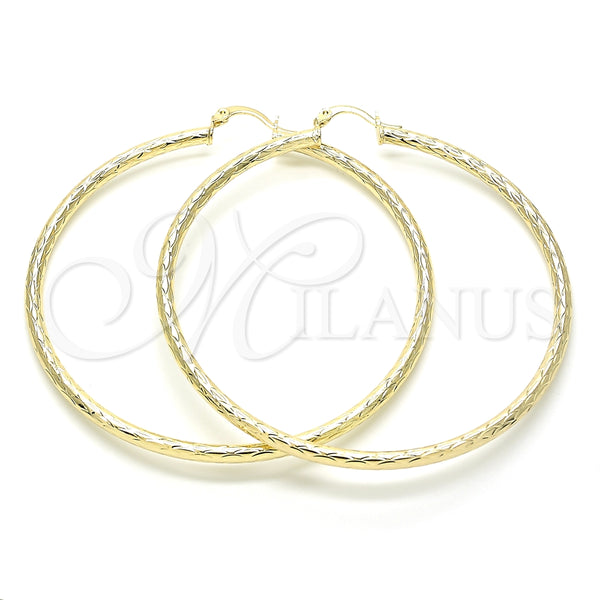 Argolla Extra Grande 02.213.0159.70 Oro Laminado, Pulido, Tono Dorado