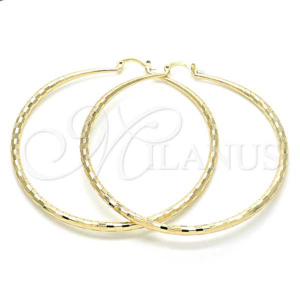 Argolla Extra Grande 02.213.0161.70 Oro Laminado, Diamantado, Tono Dorado