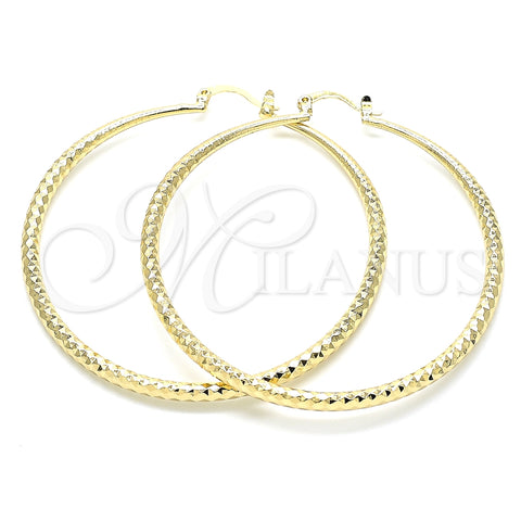 Argolla Grande 02.213.0164.60 Oro Laminado, Diamantado, Tono Dorado