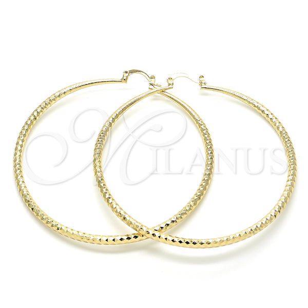 Argolla Extra Grande 02.213.0164.70 Oro Laminado, Diamantado, Tono Dorado
