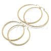 Argolla Extra Grande 02.213.0164.70 Oro Laminado, Diamantado, Tono Dorado