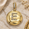 Dije Elegante 05.341.0005 Oro Laminado, Diseño de Iniciales, con Zirconia Cubica Blanca, Pulido, Tono Dorado