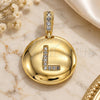 Dije Elegante 05.341.0010 Oro Laminado, Diseño de Iniciales, con Zirconia Cubica Blanca, Pulido, Tono Dorado