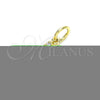 Dije Elegante 05.341.0031 Oro Laminado, Diseño de Iniciales, con Blanca Zirconia Cubica, Pulido, Tono Dorado